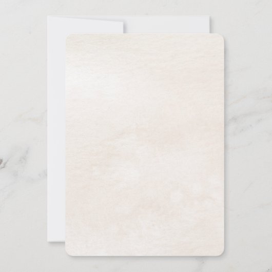 Wit en groen Bloemen Spaans Bruiloft beige Kaart (Achterkant)