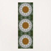 Wit en groen bloemmotief yogamat (Voorkant)