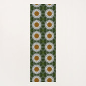 Wit en groen bloemmotief yogamat (Achterkant)