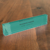 Wit en Groen Glitter Naambordje (Zijkant)