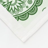 Wit en groen meisje  bloemen paisley fleece deken (Hoek)