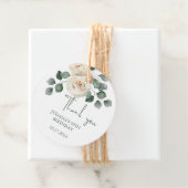 Wit en Groen Roos Dank u Bedankjes Labels (In situ)