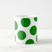 Wit en groen stippenpatroon koffiemok (Center)