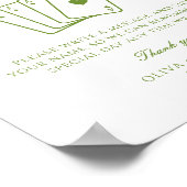 Wit en Groen Trouwkaarten Guestbook Poster (Hoek)