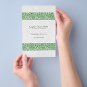 Wit en groen vintage paisley flyer (Hand)