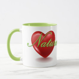 Wit en groene 'Love Nature'-mok Mok