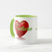 Wit en groene 'Love Nature'-mok Mok (Voorkant links)