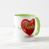 Wit en groene 'Love Nature'-mok Mok (Voorkant rechts)