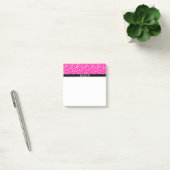 Wit en heet roze glitterpatroon post-it® notes (Kantoor)
