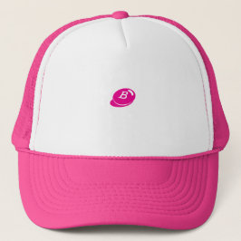 Wit en Heet Roze met "B" Letter Stijlvol Schattige Trucker Pet