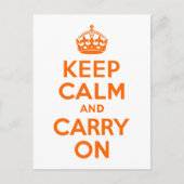 Wit en Helder Sinaasappel Blijf kalm en ga verder Briefkaart (Voorkant)