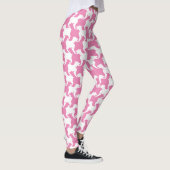 Wit en Kies kleur Houndstooth dogs leggings (Rechts)