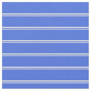 Wit en koninklijk blauw gekleurd gelaagd patroon stof