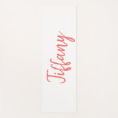  wit en koraal yogamat (Voorkant)