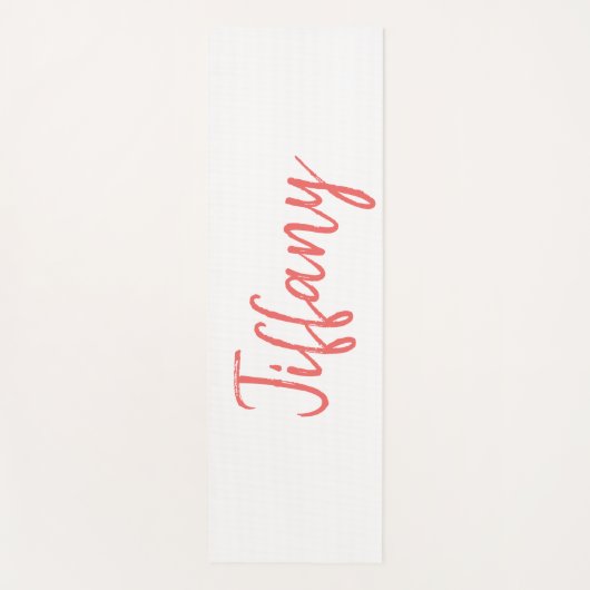  wit en koraal yogamat (Voorkant)