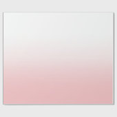Wit en koraalroze ombre cadeaupapier (Vlak)