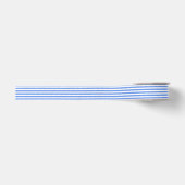 Wit en korenbloemblauwe streep grosgrain lint (Voorkant)
