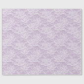 Wit en lavender Lace Textuur Cadeaupapier (Vlak)