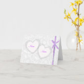 WIT- EN LAVENDERWEDINGSNOTEKAARTEN VOOR ELEGANT KAART (Gele Bloem)