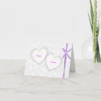 WIT- EN LAVENDERWEDINGSNOTEKAARTEN VOOR ELEGANT KAART