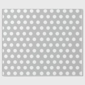 Wit en licht2 Grijs Gemiddelde pooidoperbruiloft Cadeaupapier (Vlak)