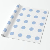 Wit en licht blauw pokdop papier (Uitgerold)