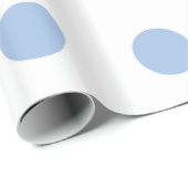 Wit en licht blauw pokdop papier (Rol Hoek)