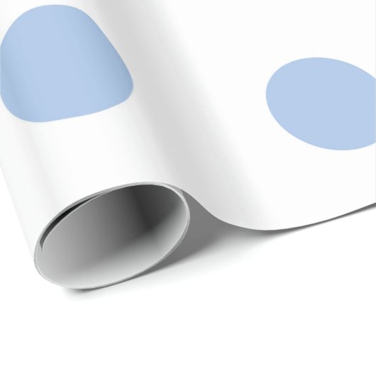 Wit en licht blauw pokdop papier (Rol Hoek)