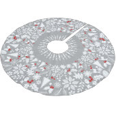 Wit en licht grijs Geometrische kerstkreet Kerstboom Rok (Gekanteld)