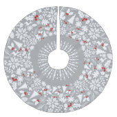 Wit en licht grijs Geometrische kerstkreet Kerstboom Rok (Voorkant)