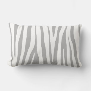 Wit en licht grijs zebrapatroon, modern design kussen