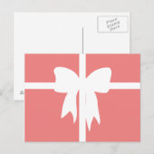 Wit en licht koraal Cadeau Briefkaart (Voorkant / Achterkant)