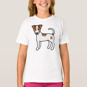 Wit En Lichtbruine Gladharige Parson Russell Terri T-shirt