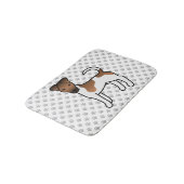 Wit- en lichtbruine Smooth Fox Terrier Schattige C Badmat (Gekanteld)
