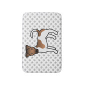 Wit- en lichtbruine Smooth Fox Terrier Schattige C Badmat (Voorkant Verticaal)