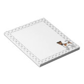 Wit- en lichtbruine Smooth Fox Terrier Schattige C Notitieblok (Schuin)