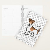 Wit- en lichtbruine Wire Fox Terrier Cute Hond & N Planner (Display)