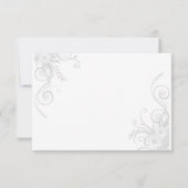 Wit en lichtgrijs RSVP met menukeuze Kaartje (Achterkant)