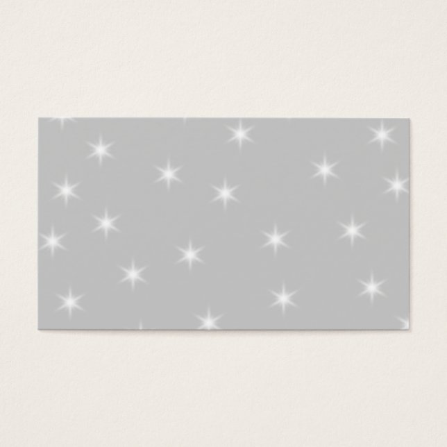 Wit en lichtgrijs sterpatroon. visitekaartje (Voorkant)