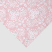 Wit en lichtroze  bloemendamast tissuepapier (Detail)