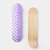 Wit en Lila Gecontroleerd skateboard (Voorkant)