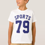 Wit en marineblauw Kind | Sport Jersey Design T-shirt<br><div class="desc">Wit en marineblauw Kind | Sport Jersey Design Kinder Raglan Jersey T-shirt</div>