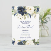 Wit- en marineverbinding kaart (Staand voorkant)