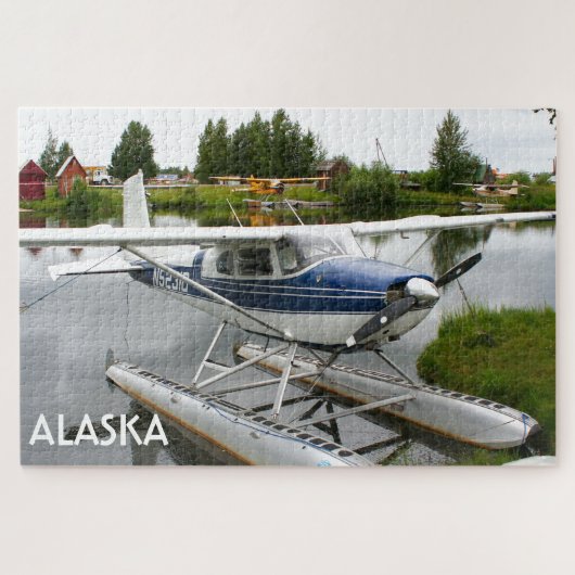 Wit en marinevliegtuig, Alaska Legpuzzel (Horizontaal)