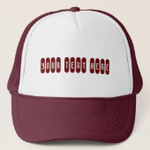 Wit en Maroon kleur Uw Aangepaste Tekst Hier Naam Trucker Pet (Voorkant)