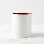 Wit en Maroon Tweekleurige Koffiemok (Center)