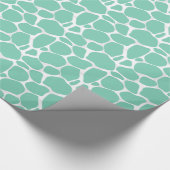 Wit en mint-groen Abstract luipaard patroon Cadeaupapier (Hoek)