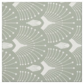 Wit en mintgroen art-deco patroon stof (Swatch)