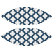 Wit en Navy Blue Trellis, Lattice, Quatrefoil American Football (Panelen)