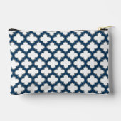 Wit en Navy Blue Trellis, Lattice, Quatrefoil Etui (Achterkant)
